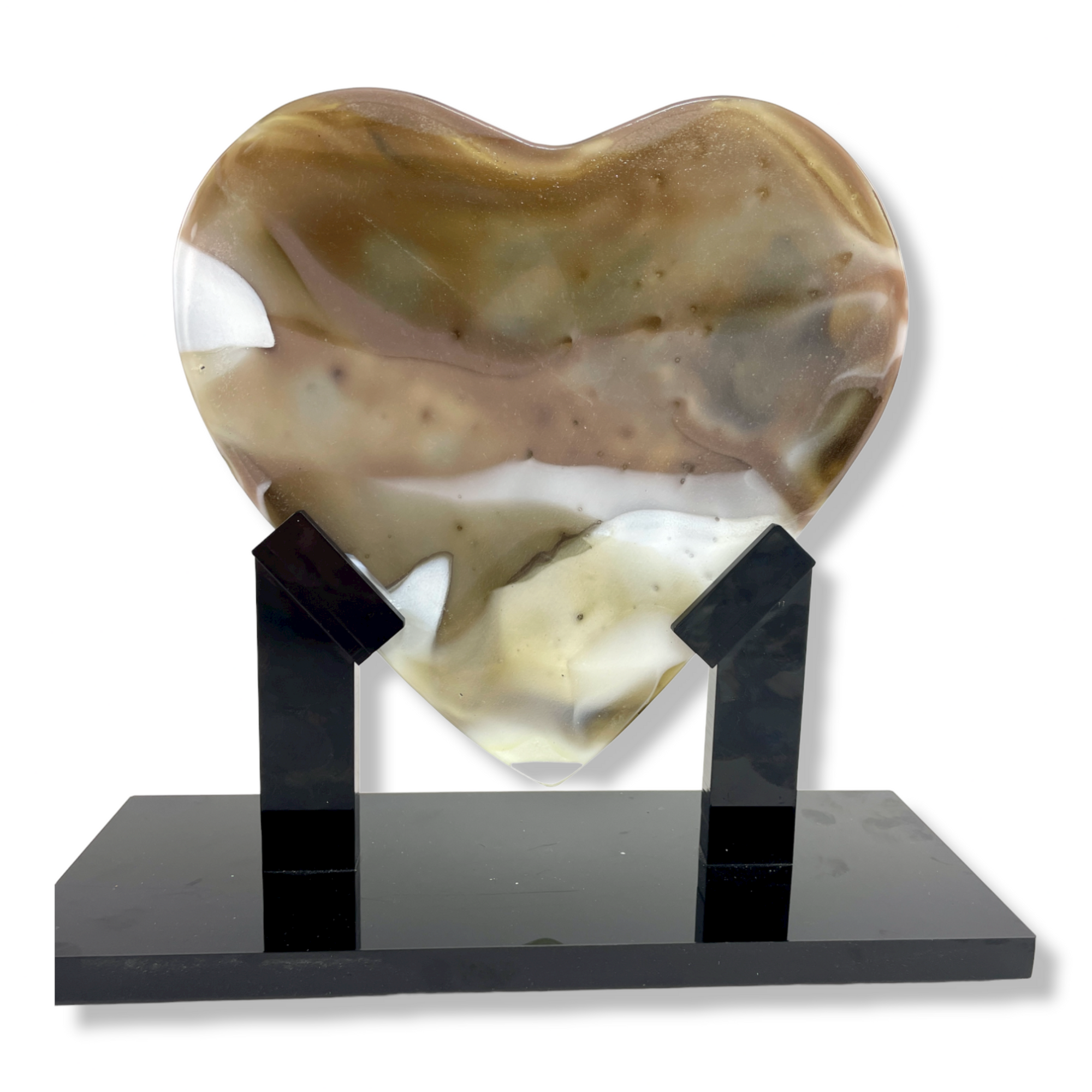 Coco Galaxy Glass Heart Sculpture